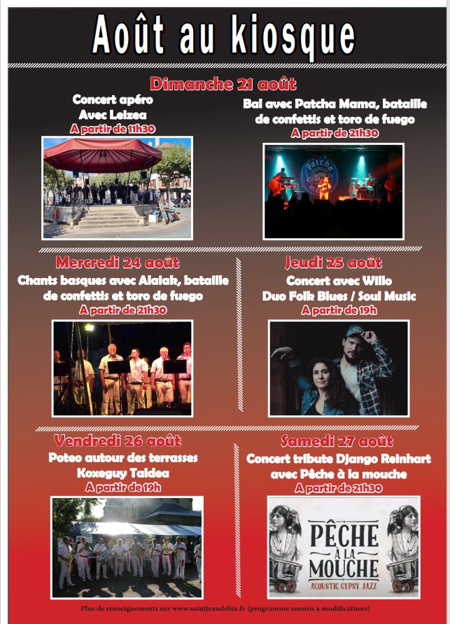 Concerts Du 21 Au 27 Août