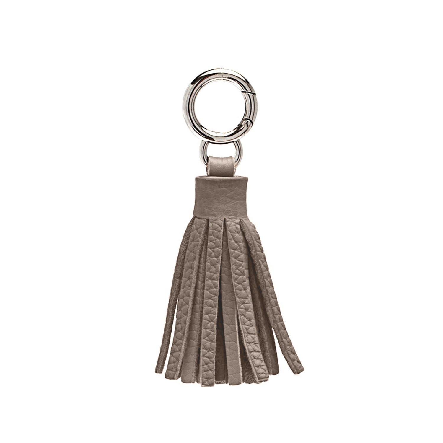 porte-cle-pompon-cuir-beige-fabrique-france