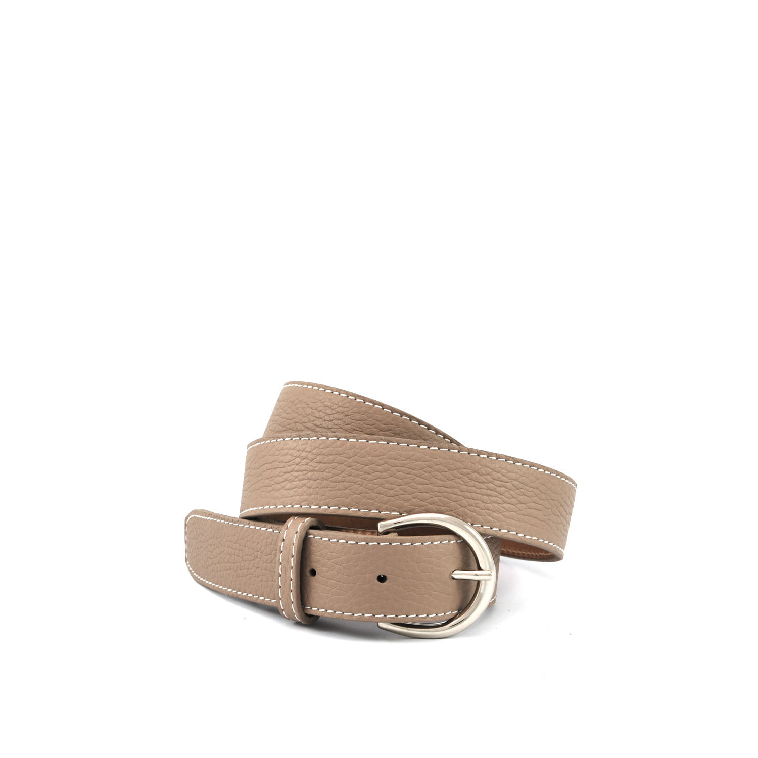 CEINTURE CUIR GRAINÉ COUSU 3CM (3006N)